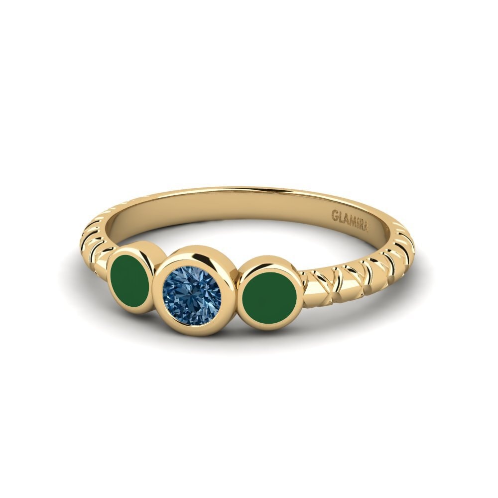 Blauer Diamant Ring Owicim