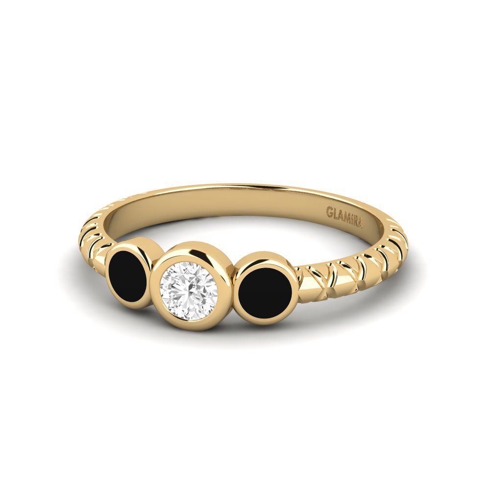 Zafiro blanco Anillo Owicim