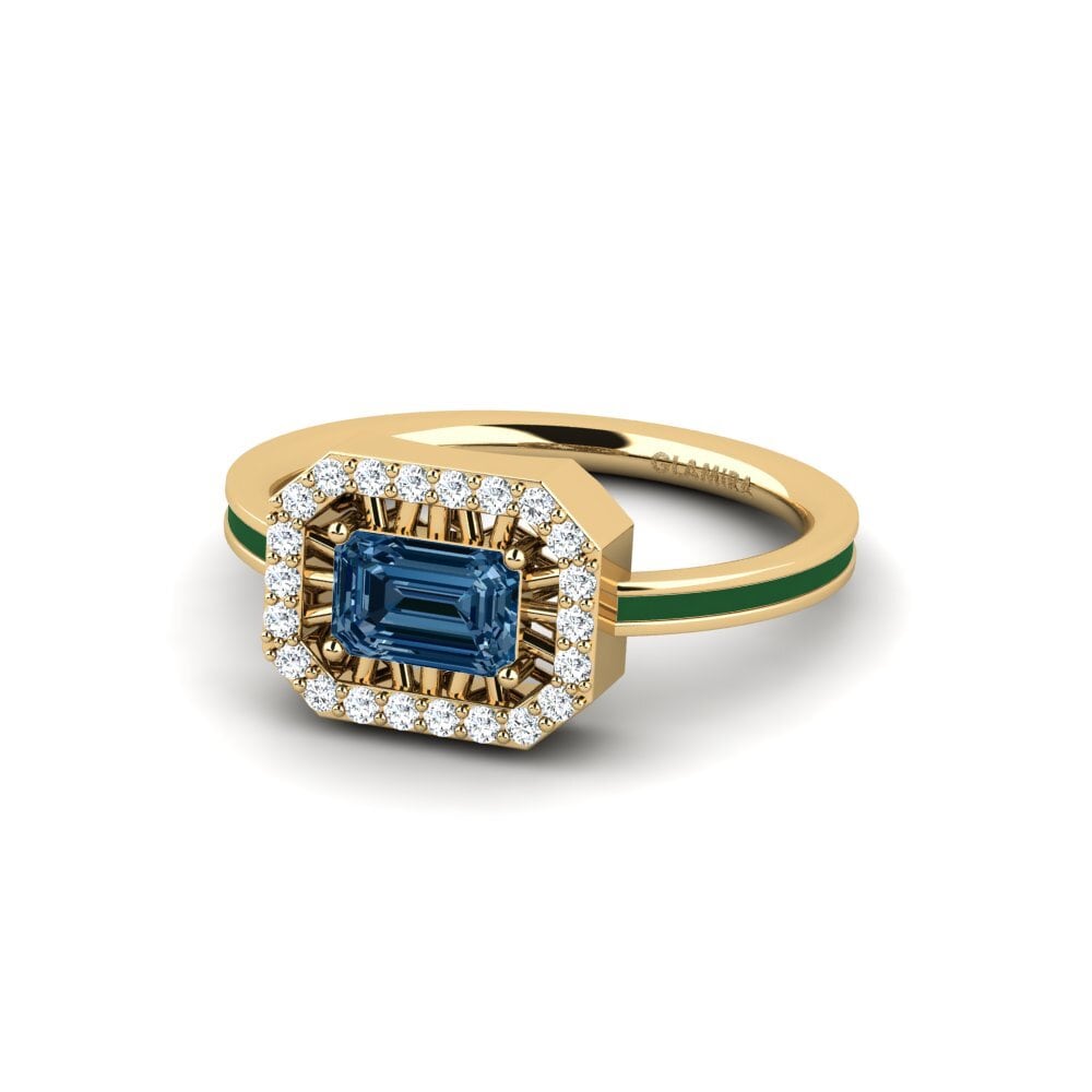 Blauer Diamant Ring Owroni