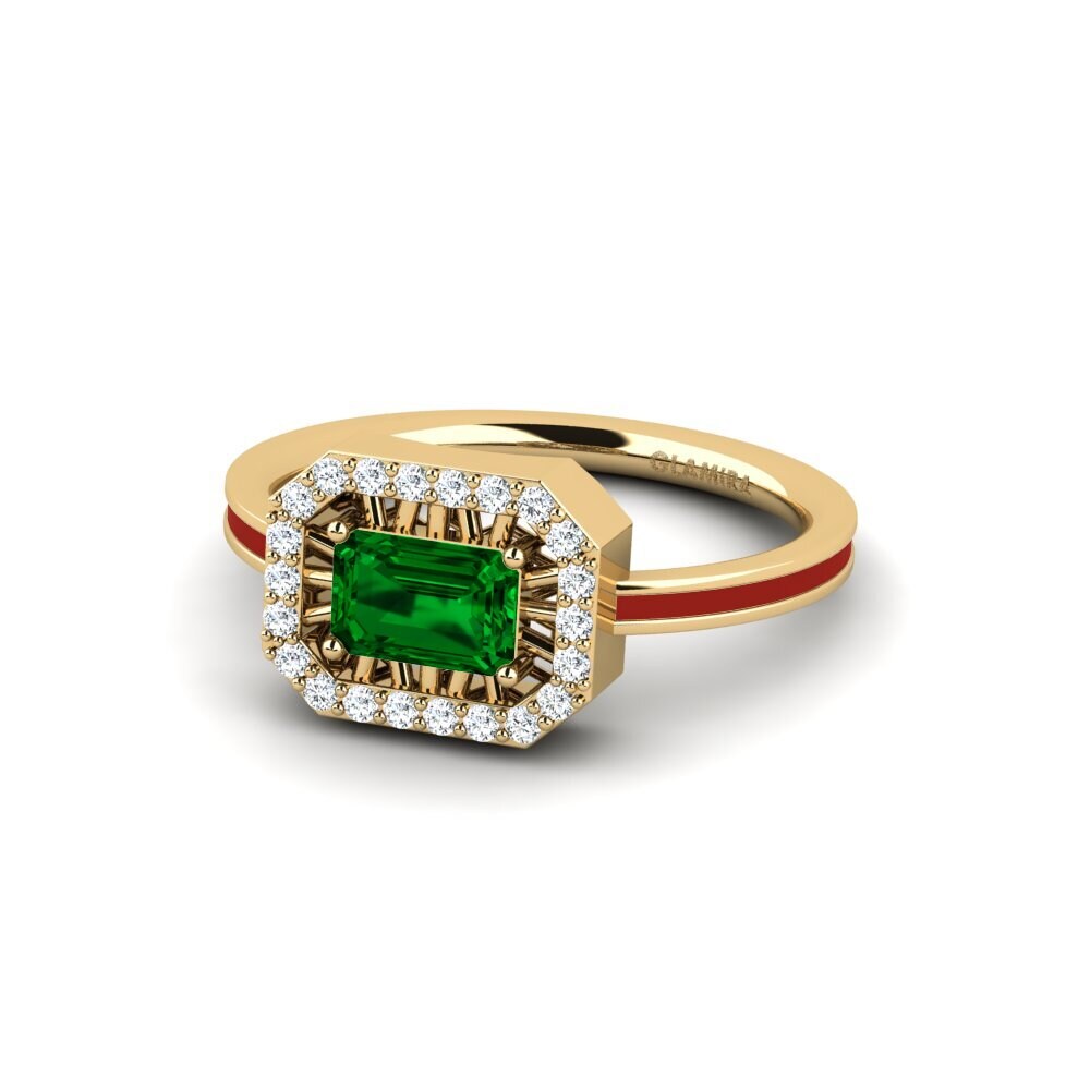 Grüner Zirkonia Ring Owroni