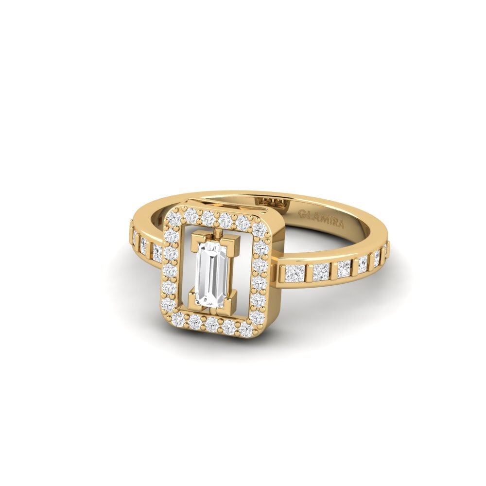 Zafiro blanco Anillo de compromiso Ricalit