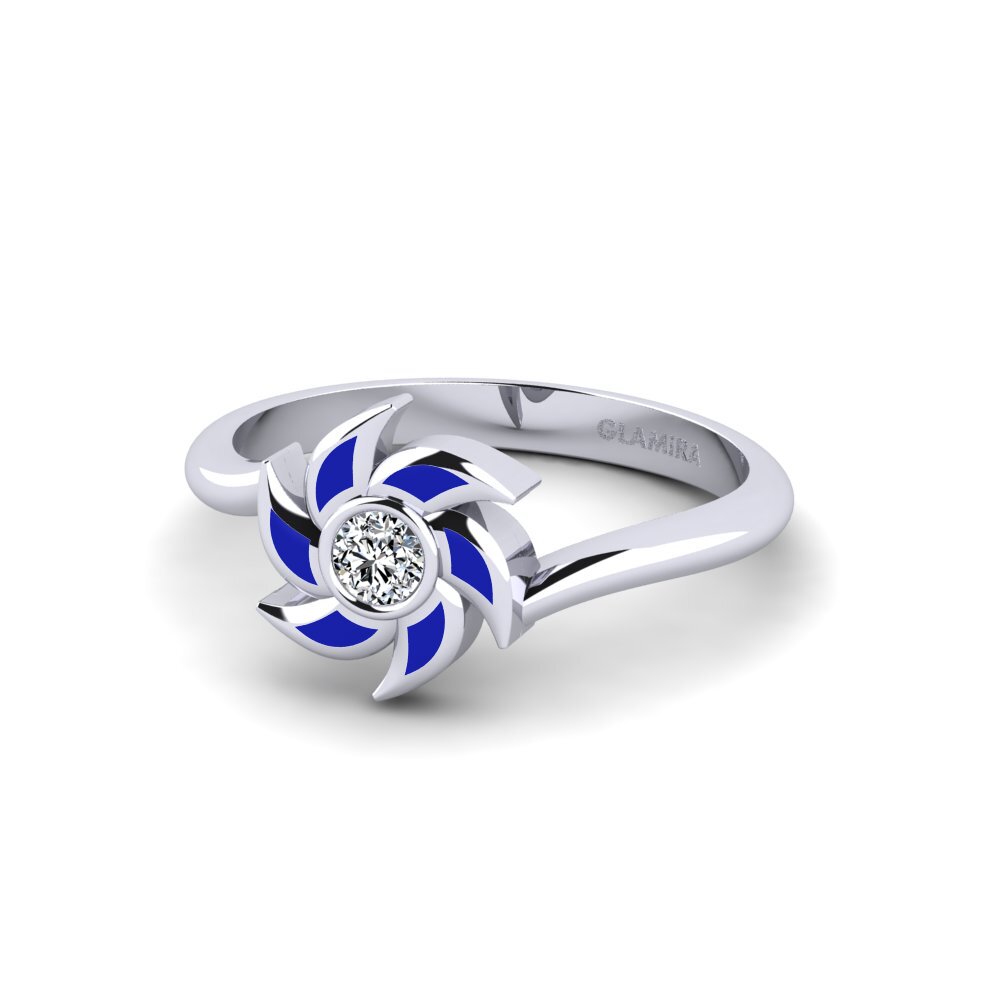 9ct White Gold Ring Unspread