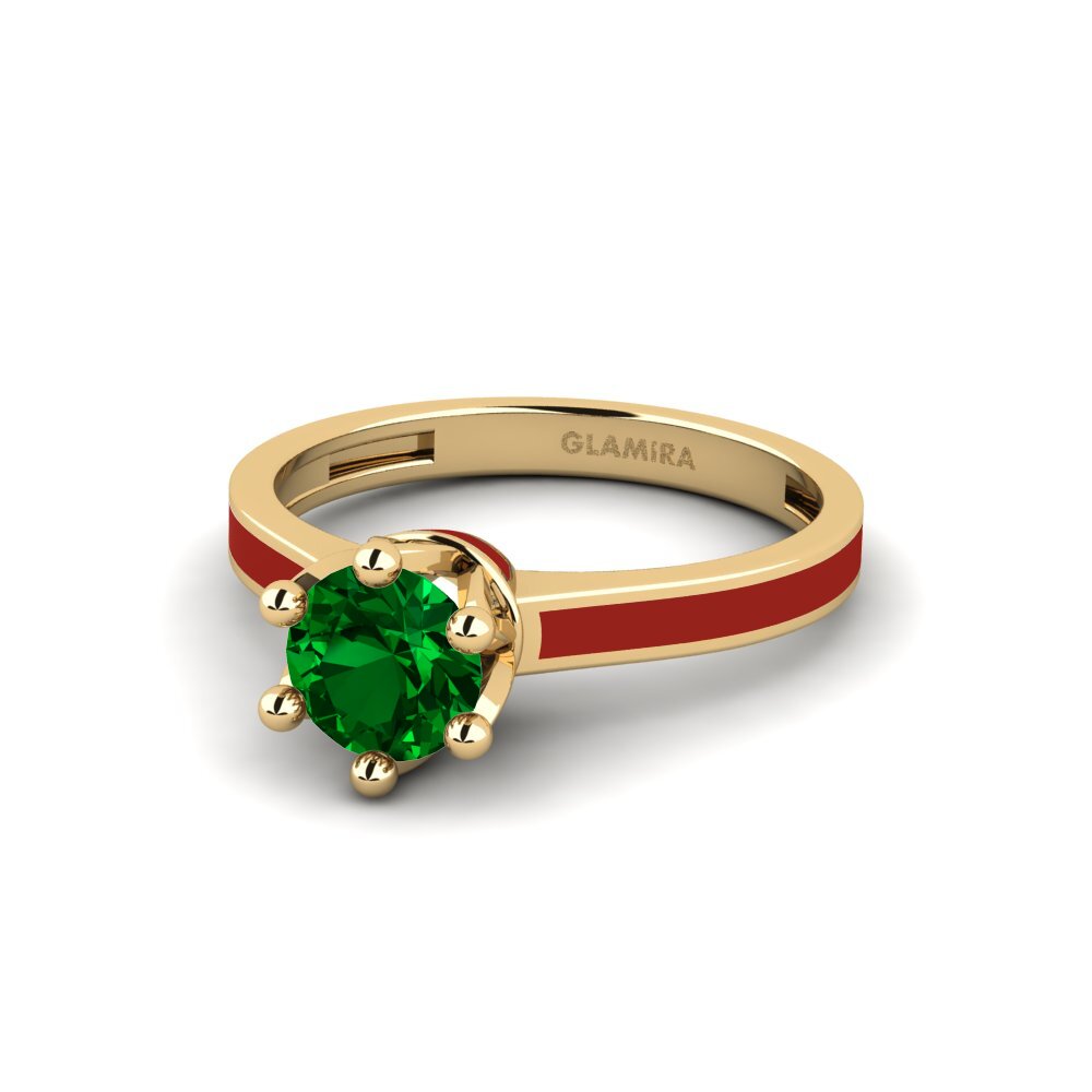 Grüner Zirkonia Ring Uriss