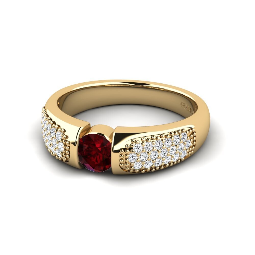 Garnet Engagement Ring Velaend