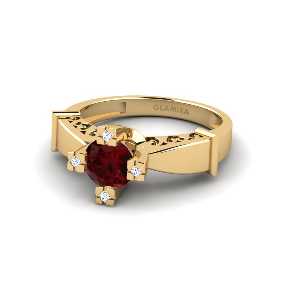 Garnet Engagement Ring Yablet