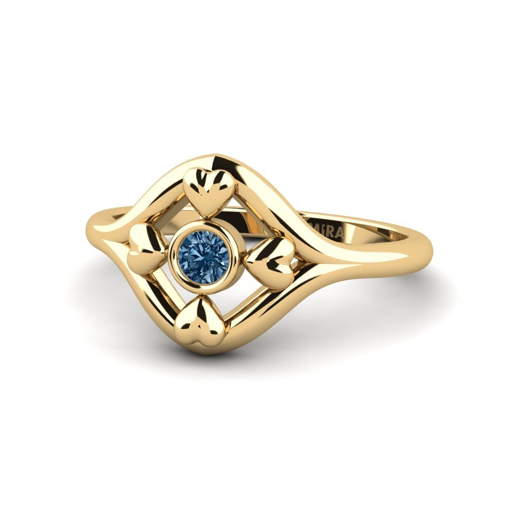Diamante Azul Anillo Yboiveth