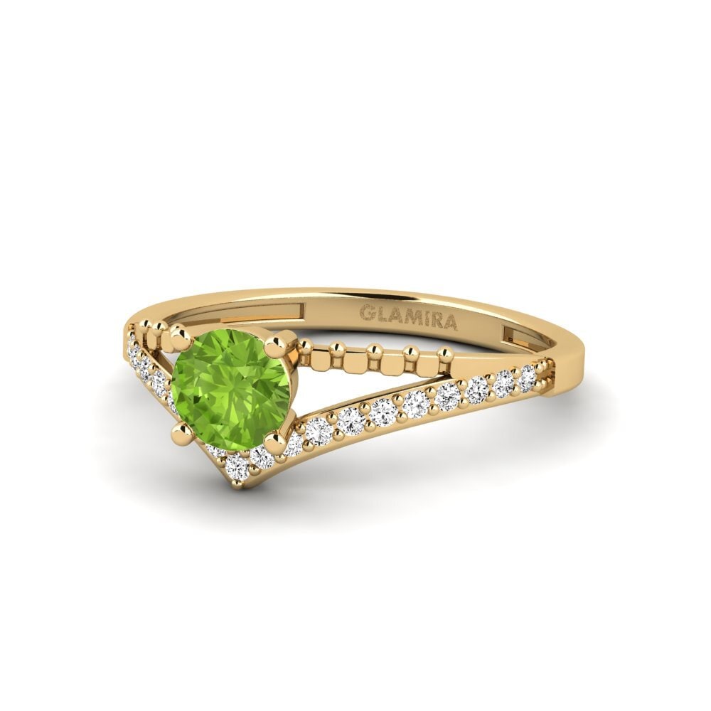 Peridoto Anillo de compromiso Zensben