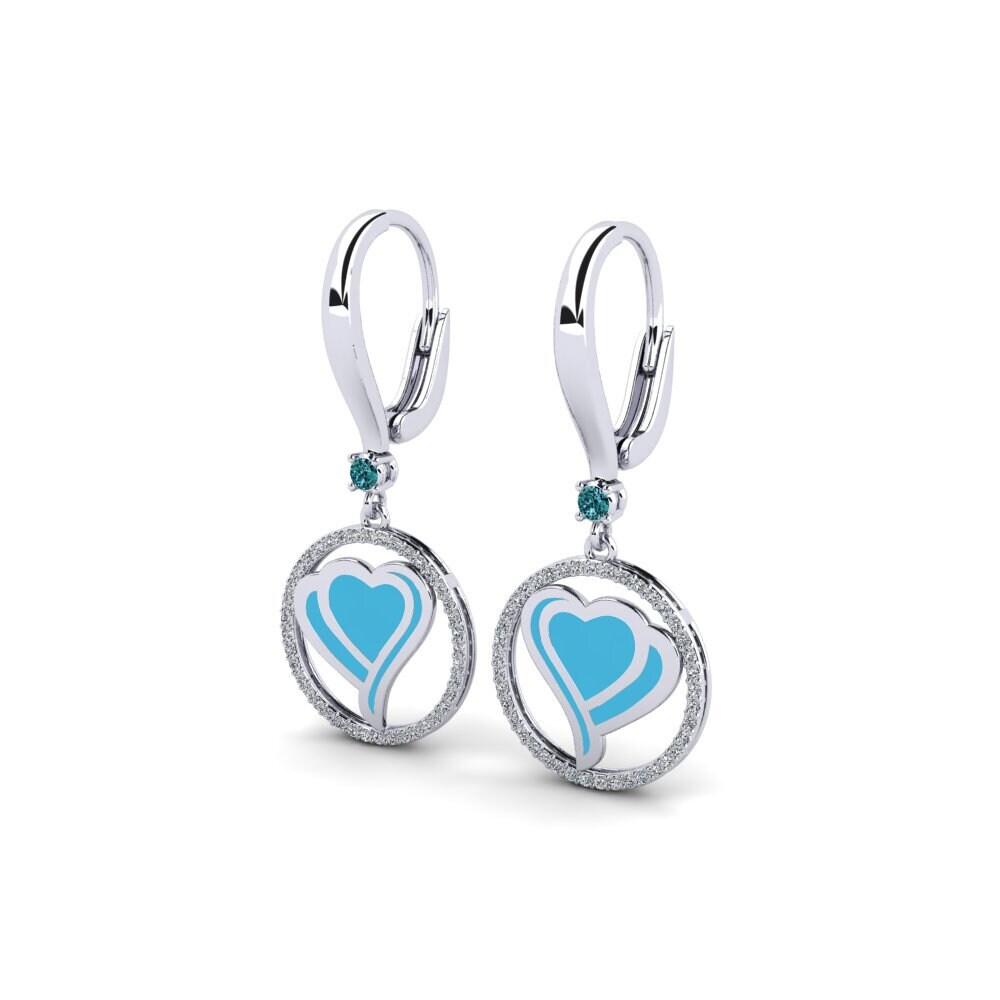 Diamante Azul Pendiente de mujer Bavi
