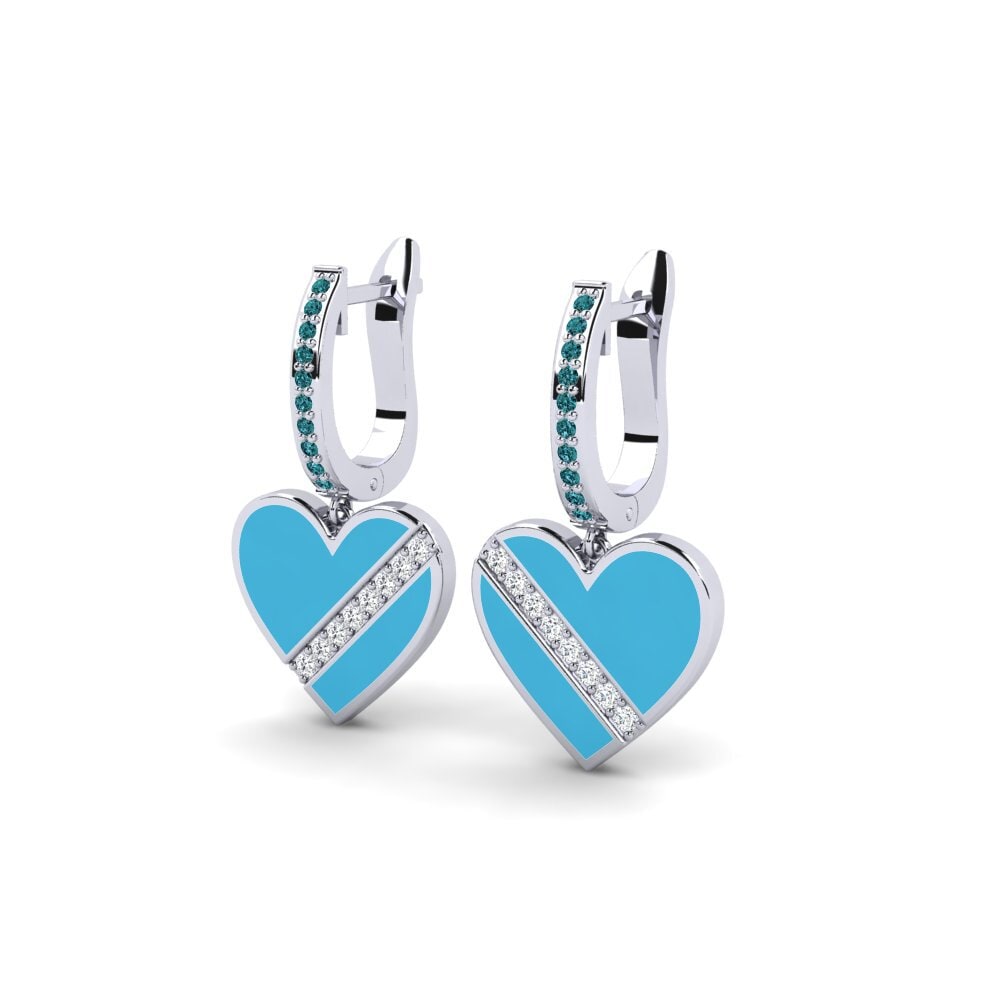 Diamante Azul Pendiente de mujer Belgodere