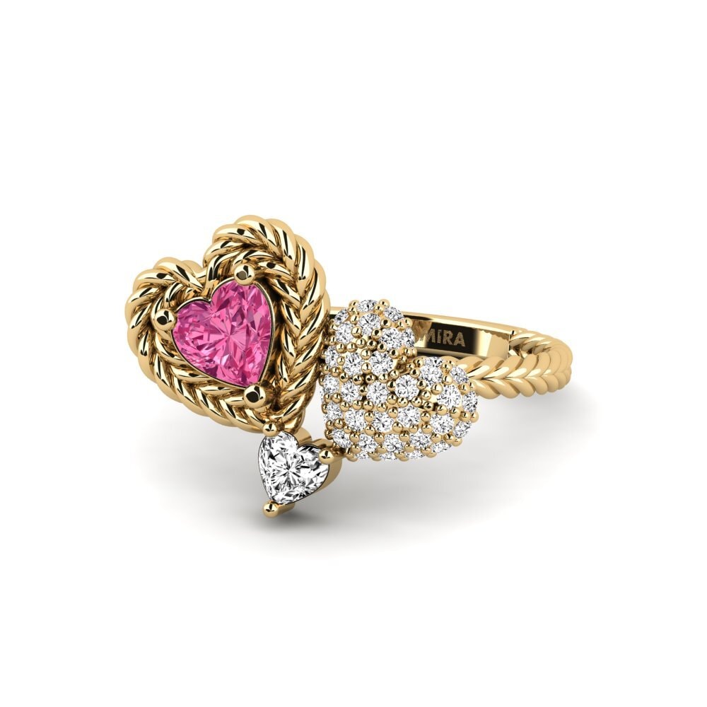 Cuore Tormalina Rosa Anello Athismons
