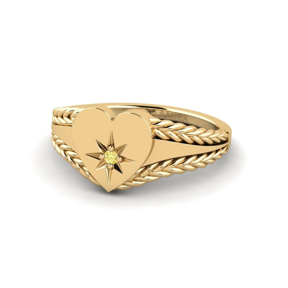 Zafiro amarillo Anillo meñique Gacaliye
