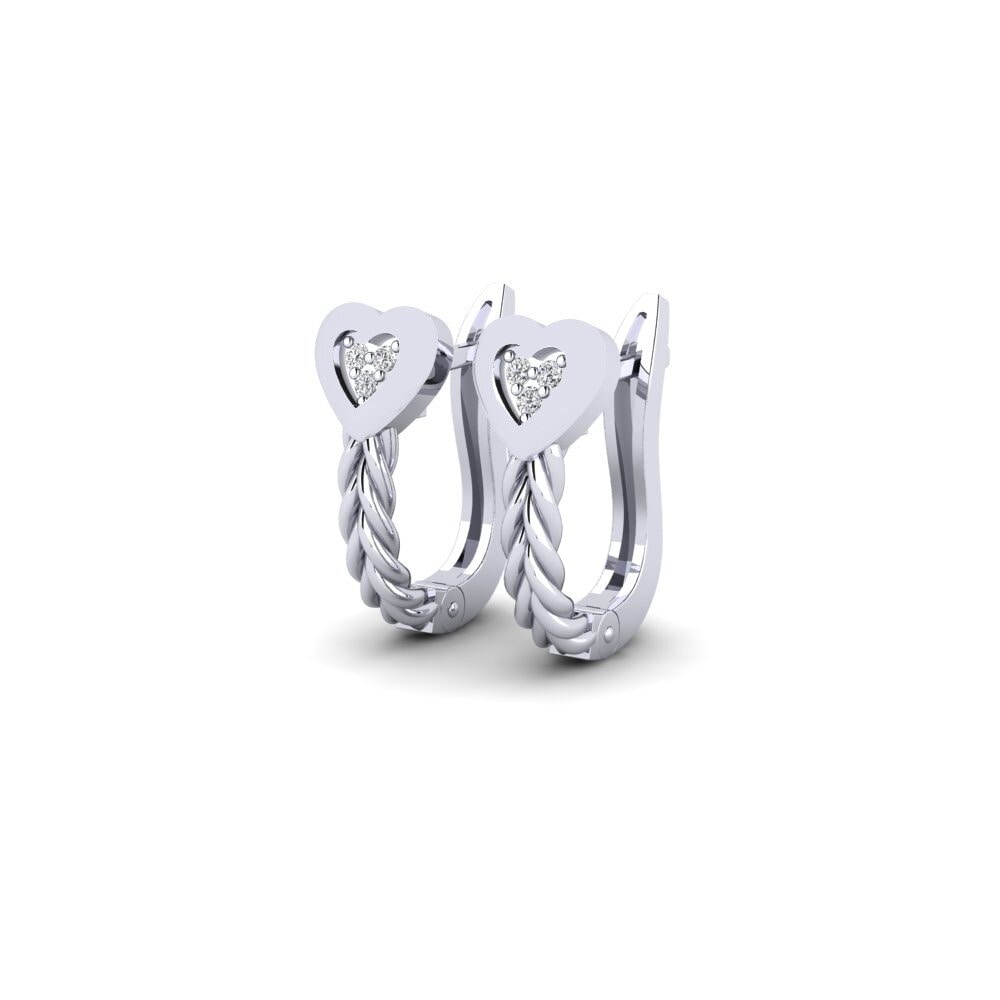 9ct White Gold Women's Earring Kinmen