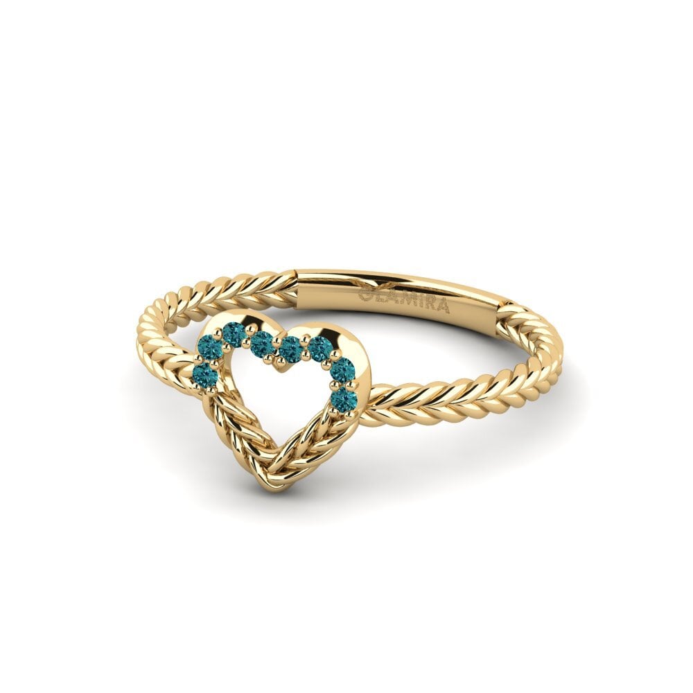 Diamante Azul Anillo Okara