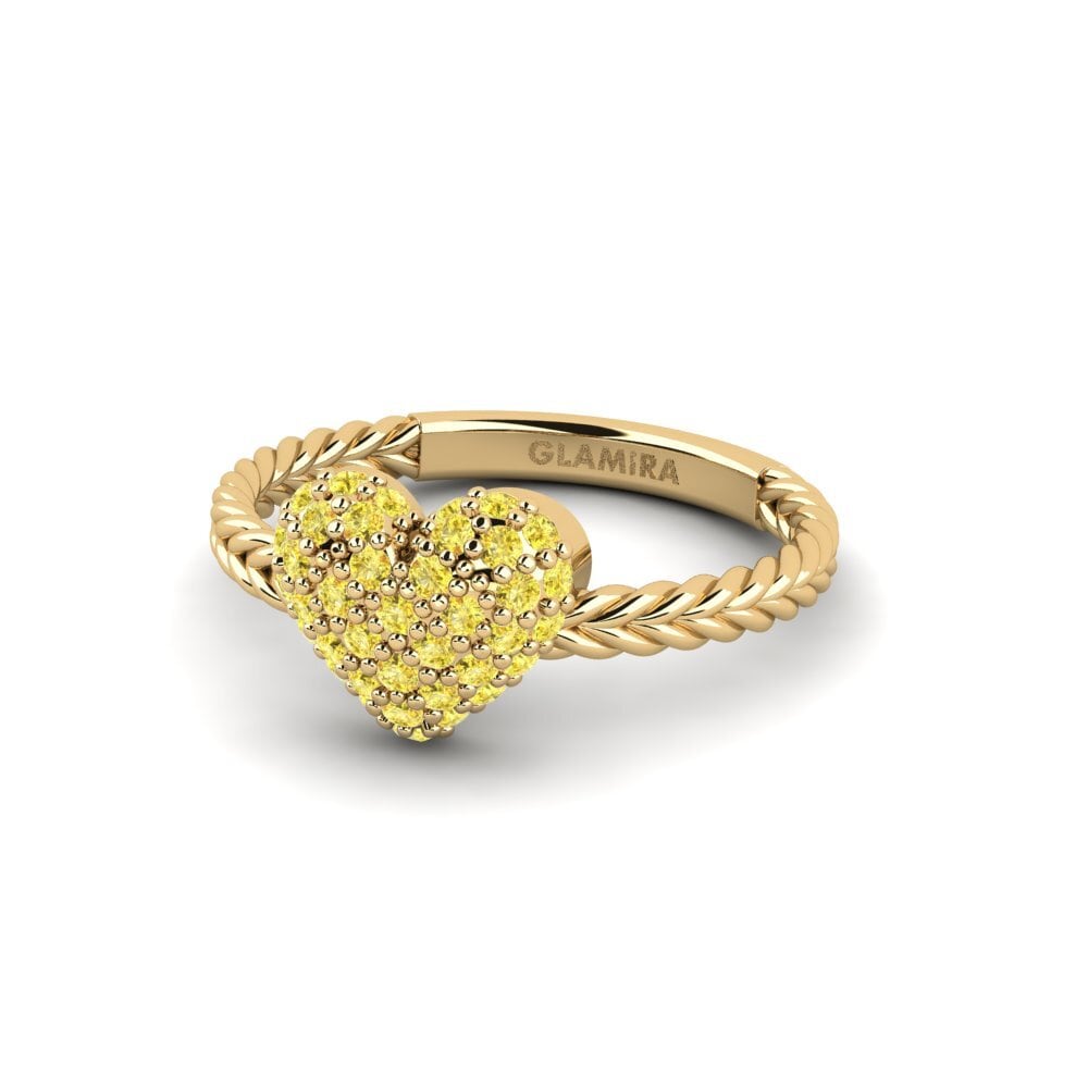 Zafiro amarillo Anillo meñique Panforte