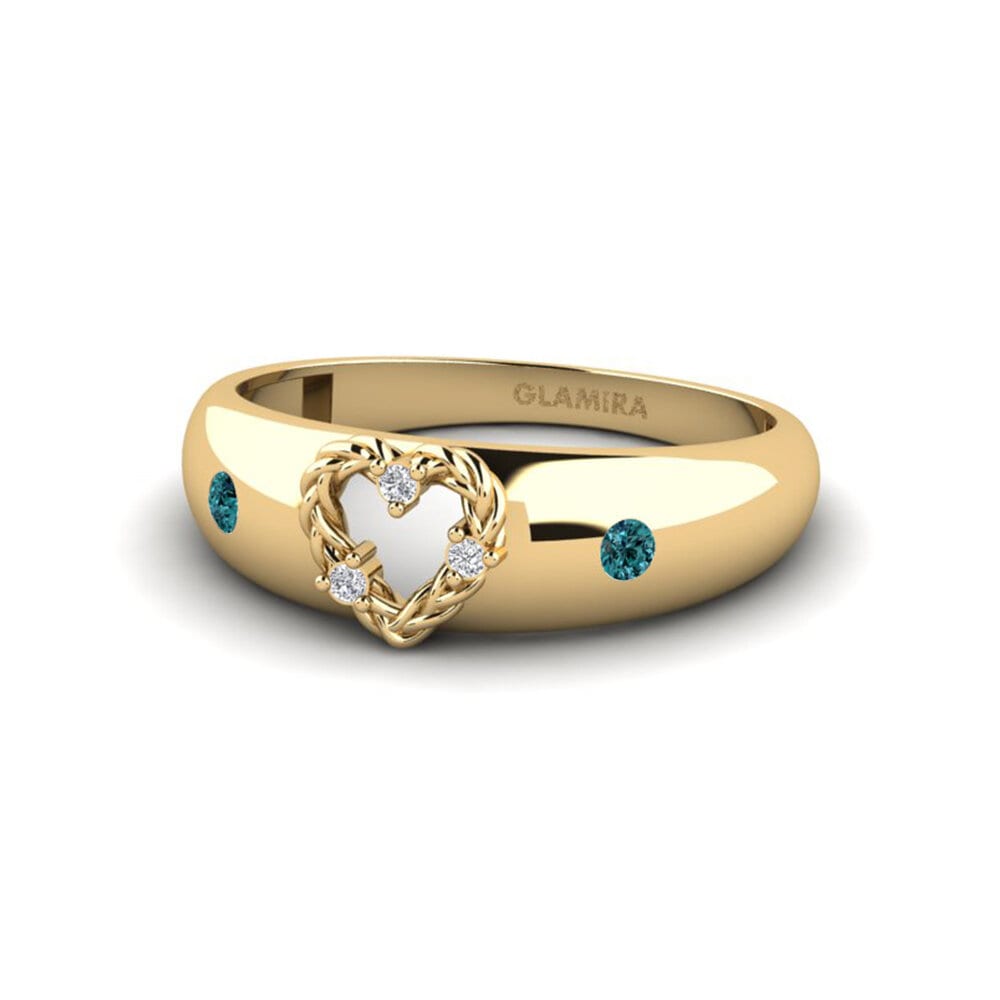 Diamante Azul Anillo Rogil