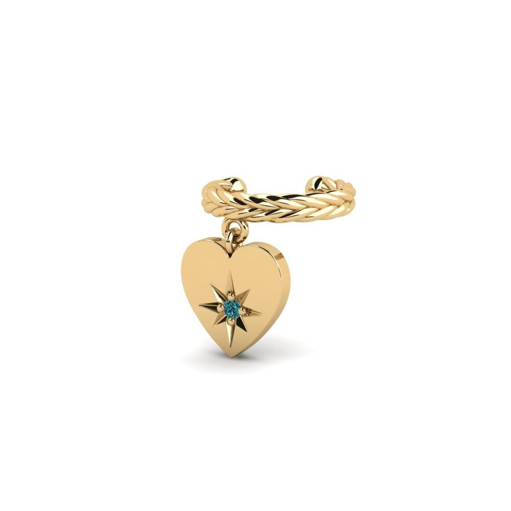 Diamante Azul Brincos Feminino Sonku - B