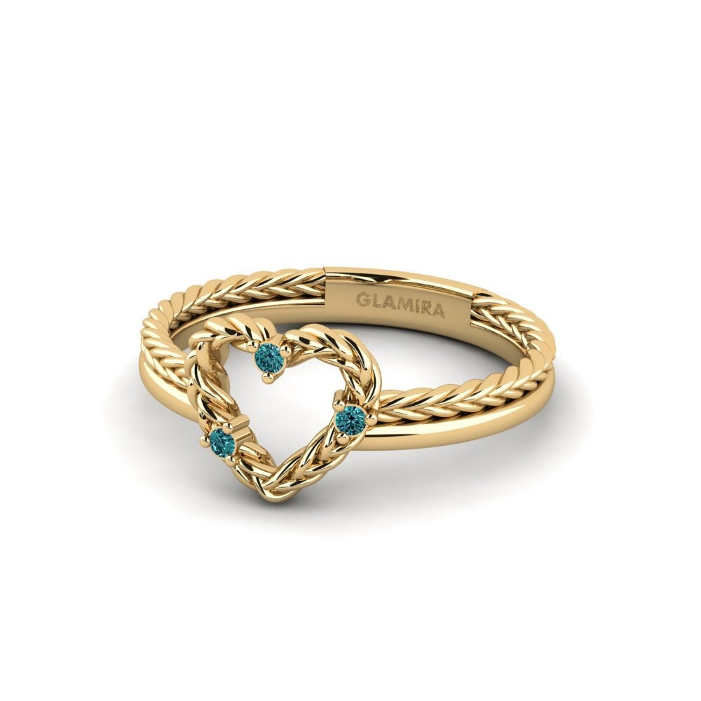 Diamante Azul Anillo Taoyunan