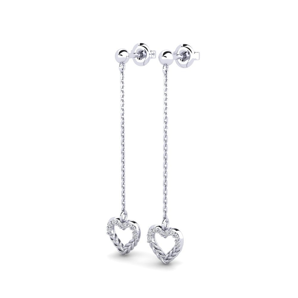 9ct White Gold Women's Earring Taxila