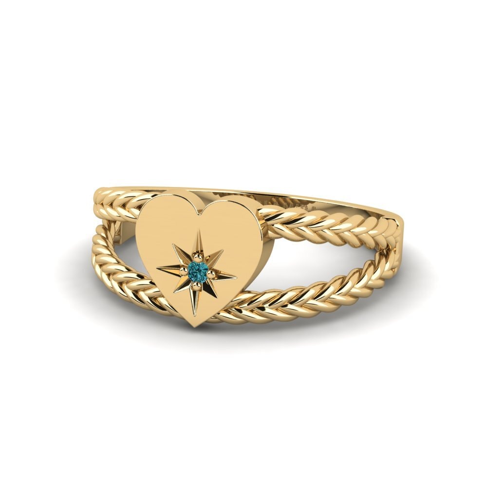 Diamante Azul Anillo Tiakoenao