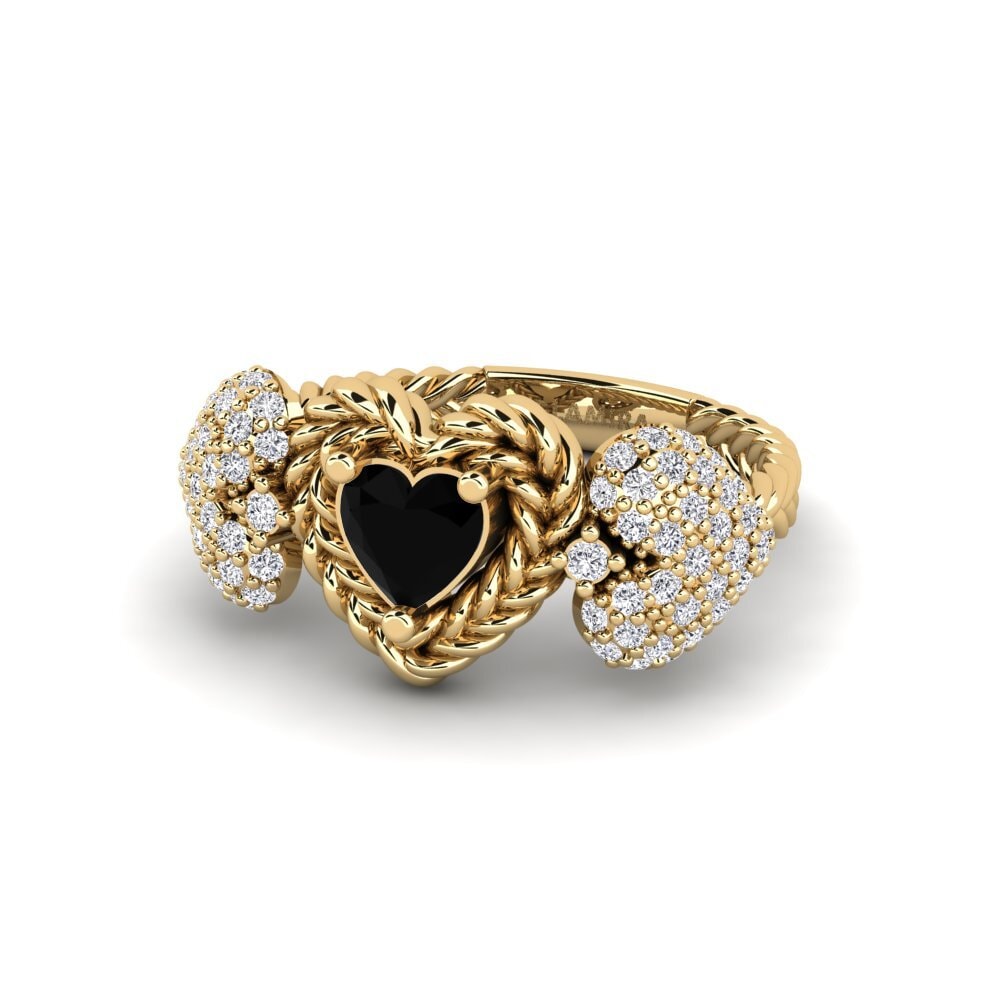Zafiro negro Anillo Verdichio