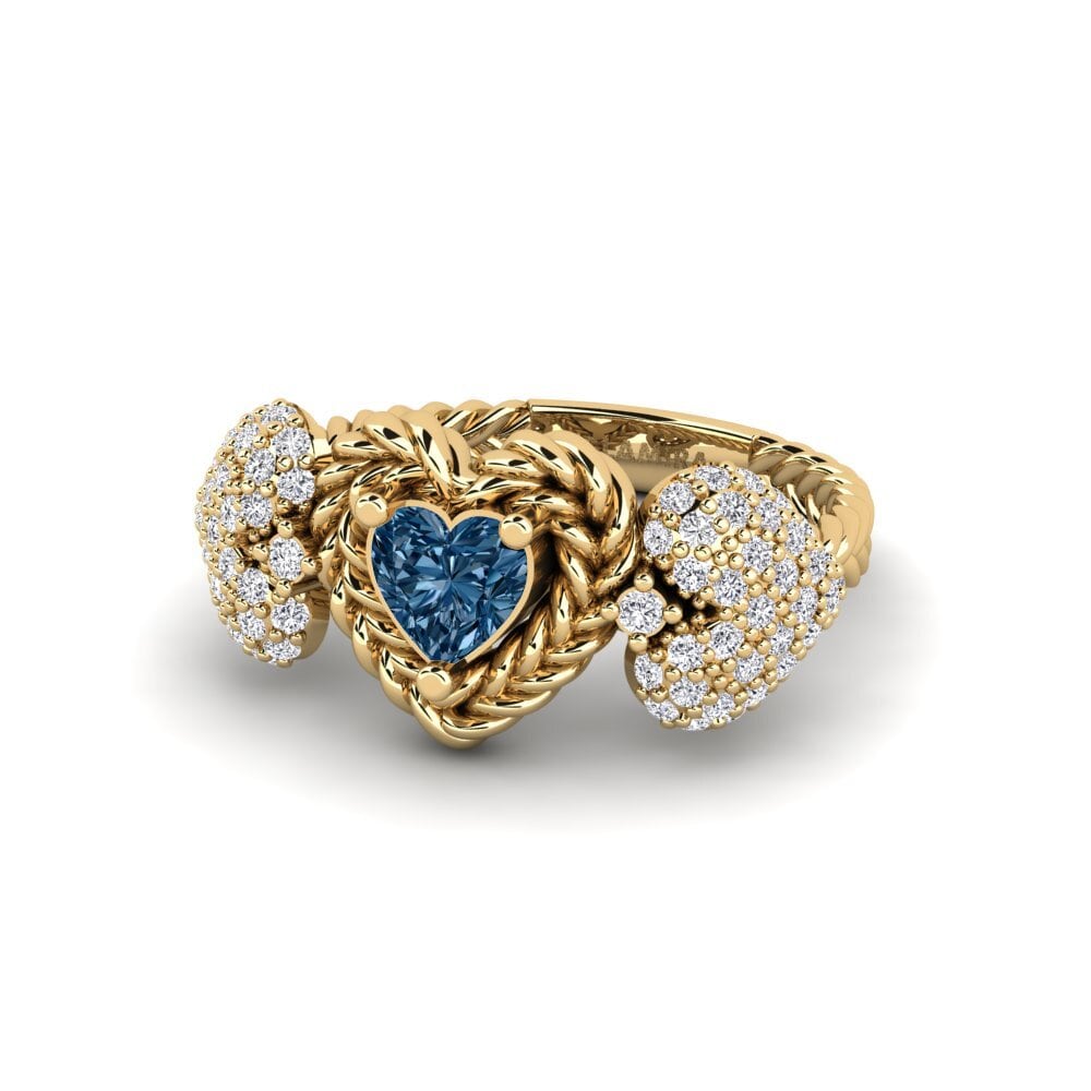 Diamante Azul Anillo Verdichio