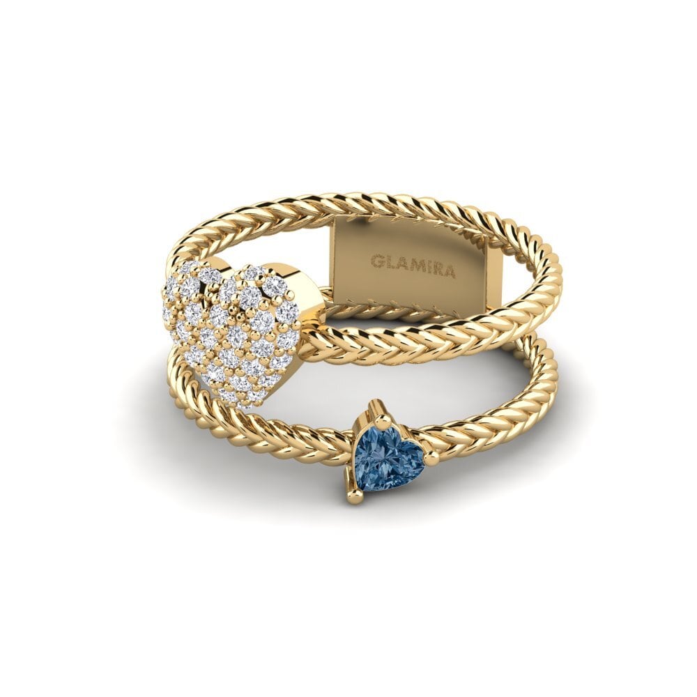 Diamante Azul Anillo Verdot