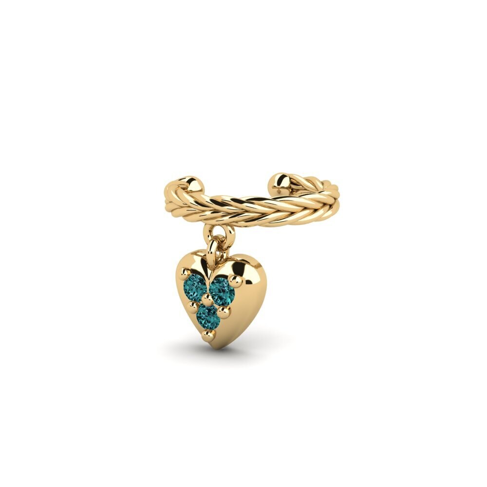 Diamante Azul Brincos Feminino Wiltshire - A