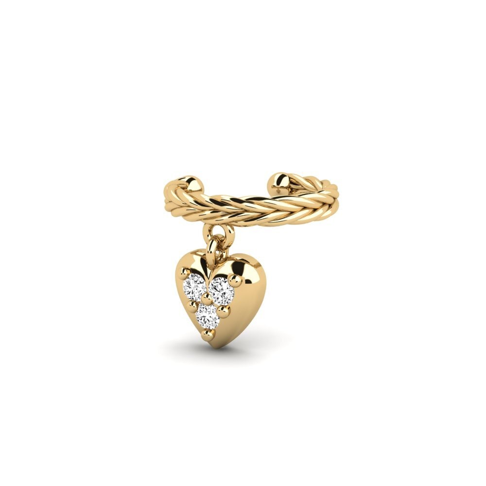 Moissanite Boucle d'oreille femme Wiltshire - A