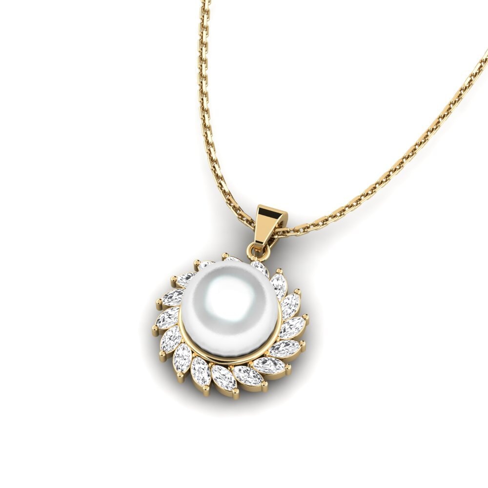 Marquesa Zafiro blanco Colgante de Mujer Woodriee