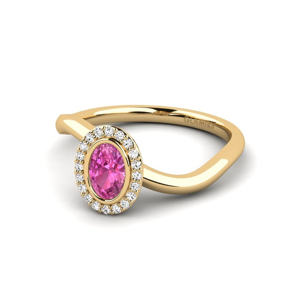 Topacio Rosa Anillo de compromiso Fagutimes