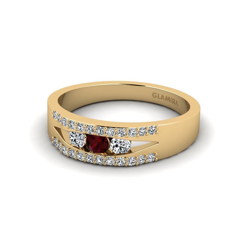 Garnet Engagement Ring Faheric