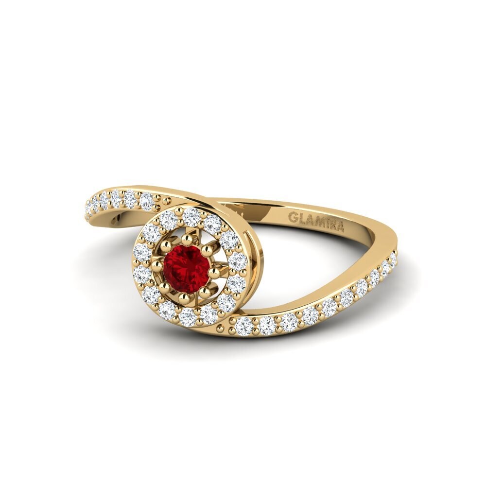 Circonita Roja Anillo de compromiso Fyhtes