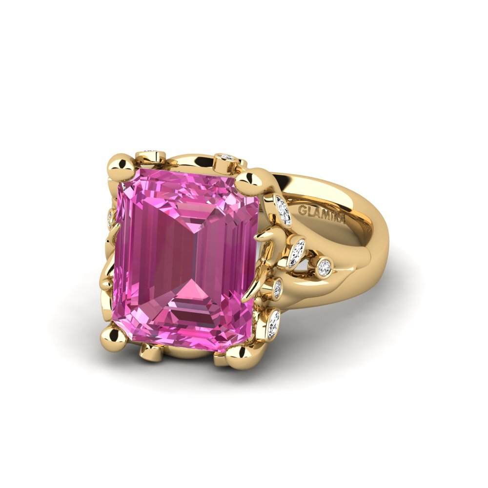 Topacio Rosa Anillo de compromiso Gnerspmas