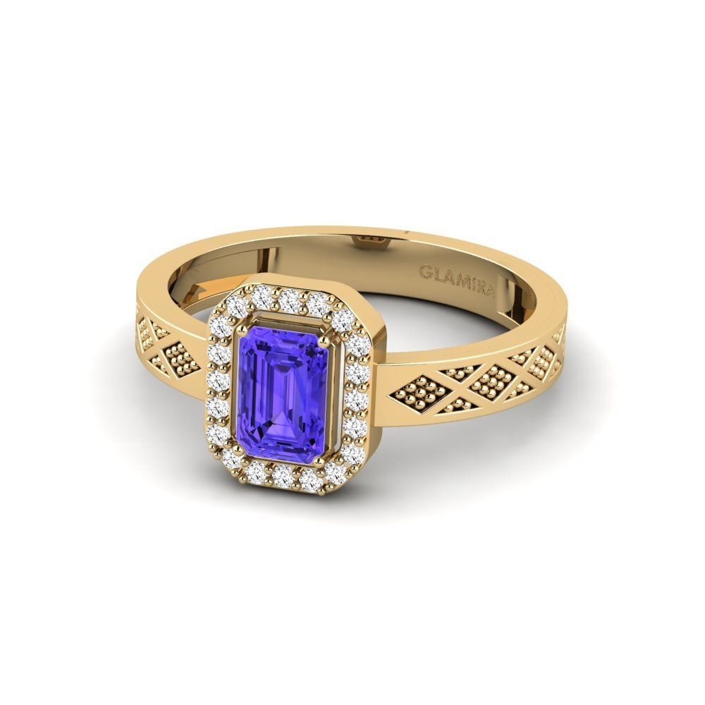 Tanzanita Anillo de compromiso Isaies