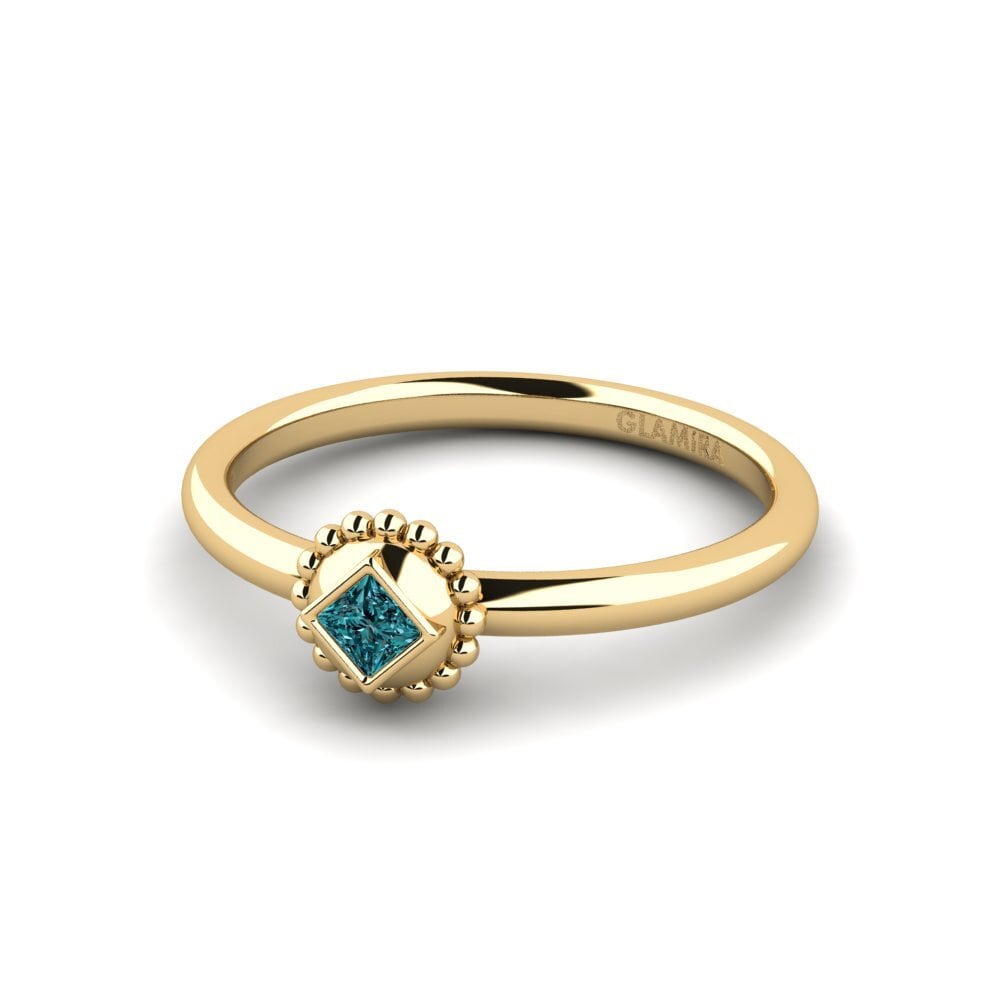 Princess Blue Diamond Engagement Ring Norig