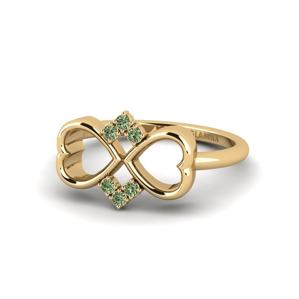 Diamante Verde Anillo de compromiso Paretke