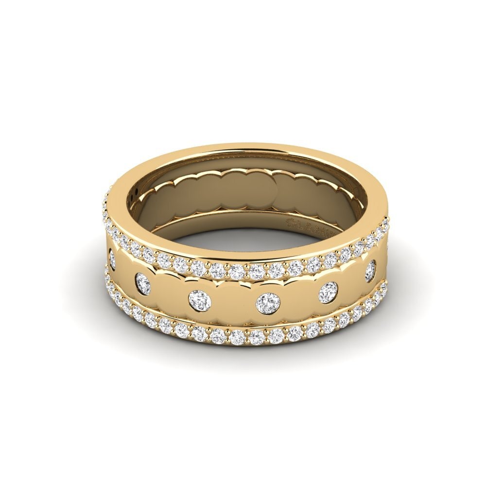 Zafiro blanco Anillo de compromiso Pavena