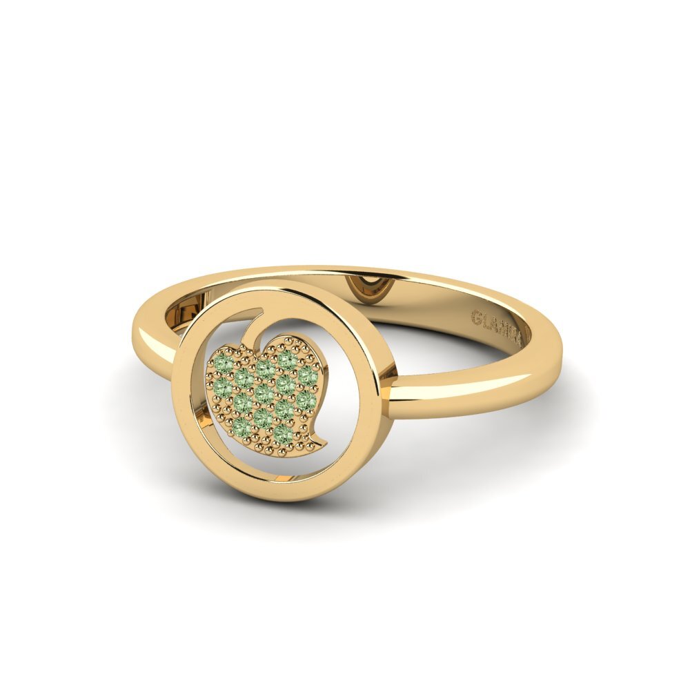 Diamante Verde Anillo de compromiso Pbeat