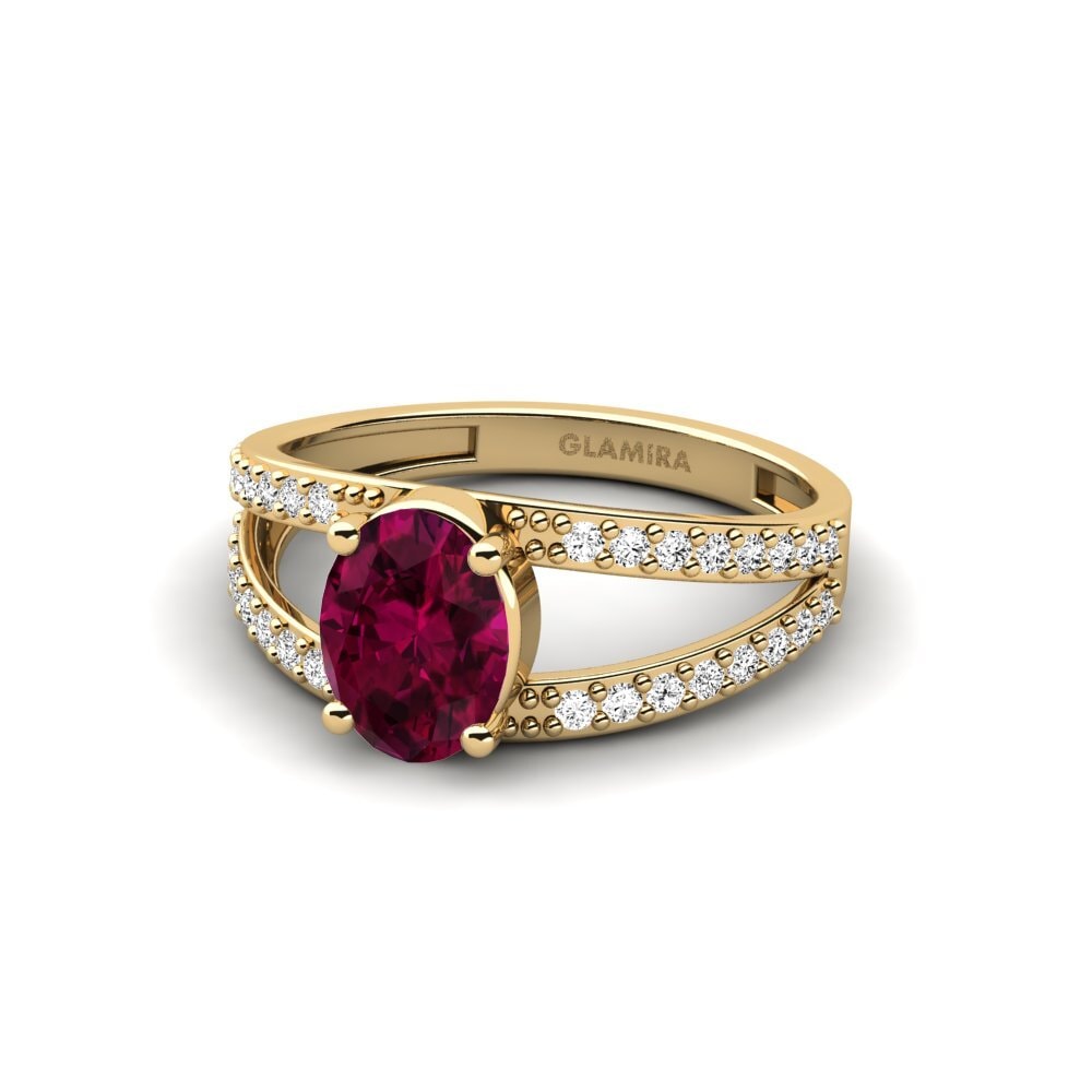 Granate Rhodolite Anillo de compromiso Recrio