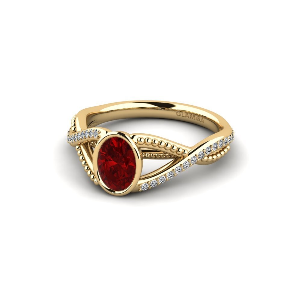 Ruby (Lab Created) Engagement Ring Sidny