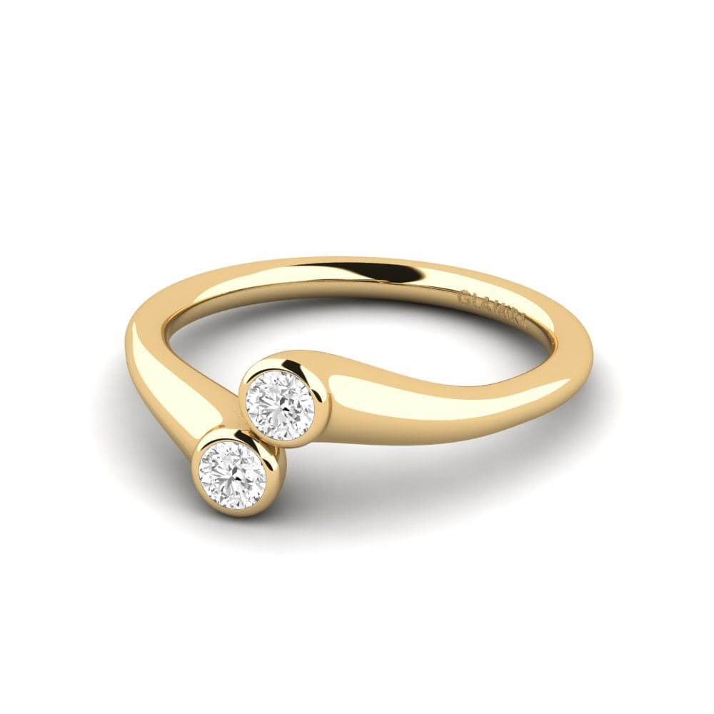 Zafiro blanco Anillo de compromiso Suzin
