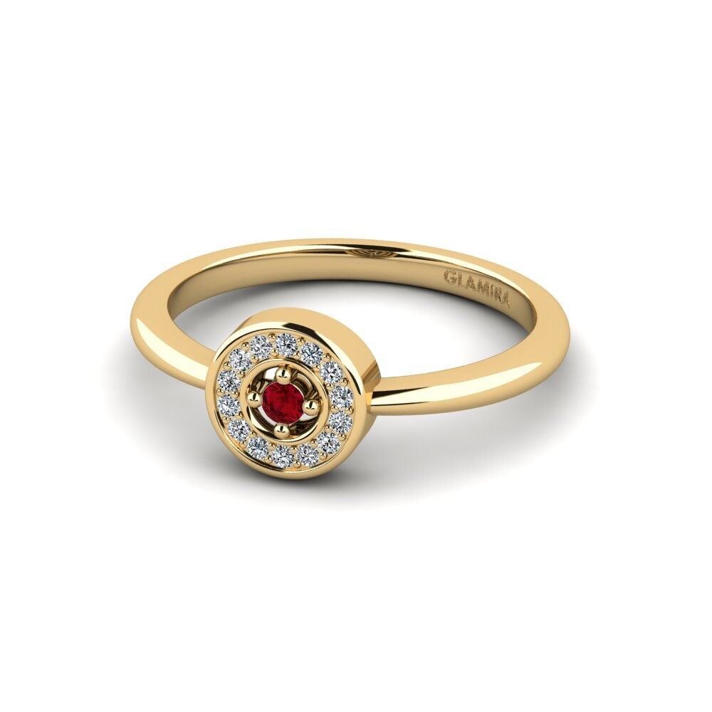 Circonita Roja Anillo de compromiso Tidy