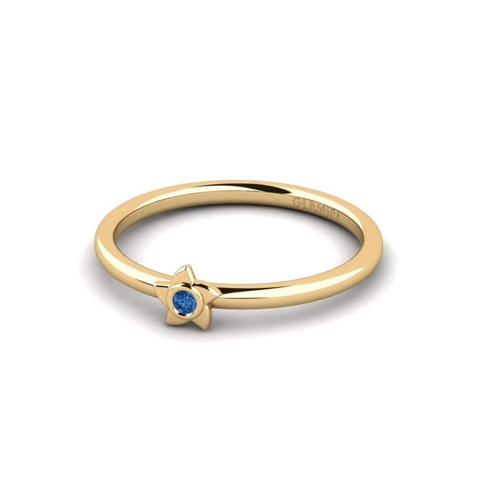 Circonita Azul Oscuro Anillo de compromiso Torrosc