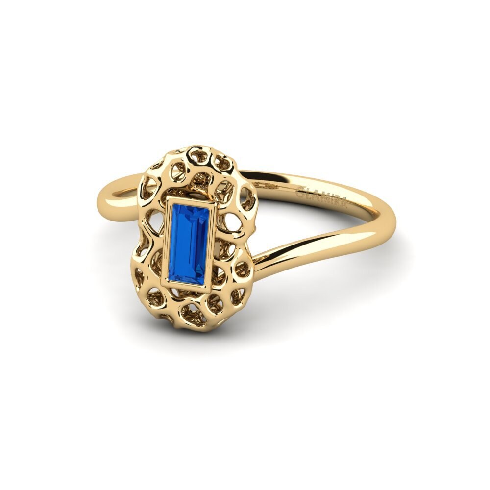 Circonita Azul Oscuro Anillo de compromiso Tylerv