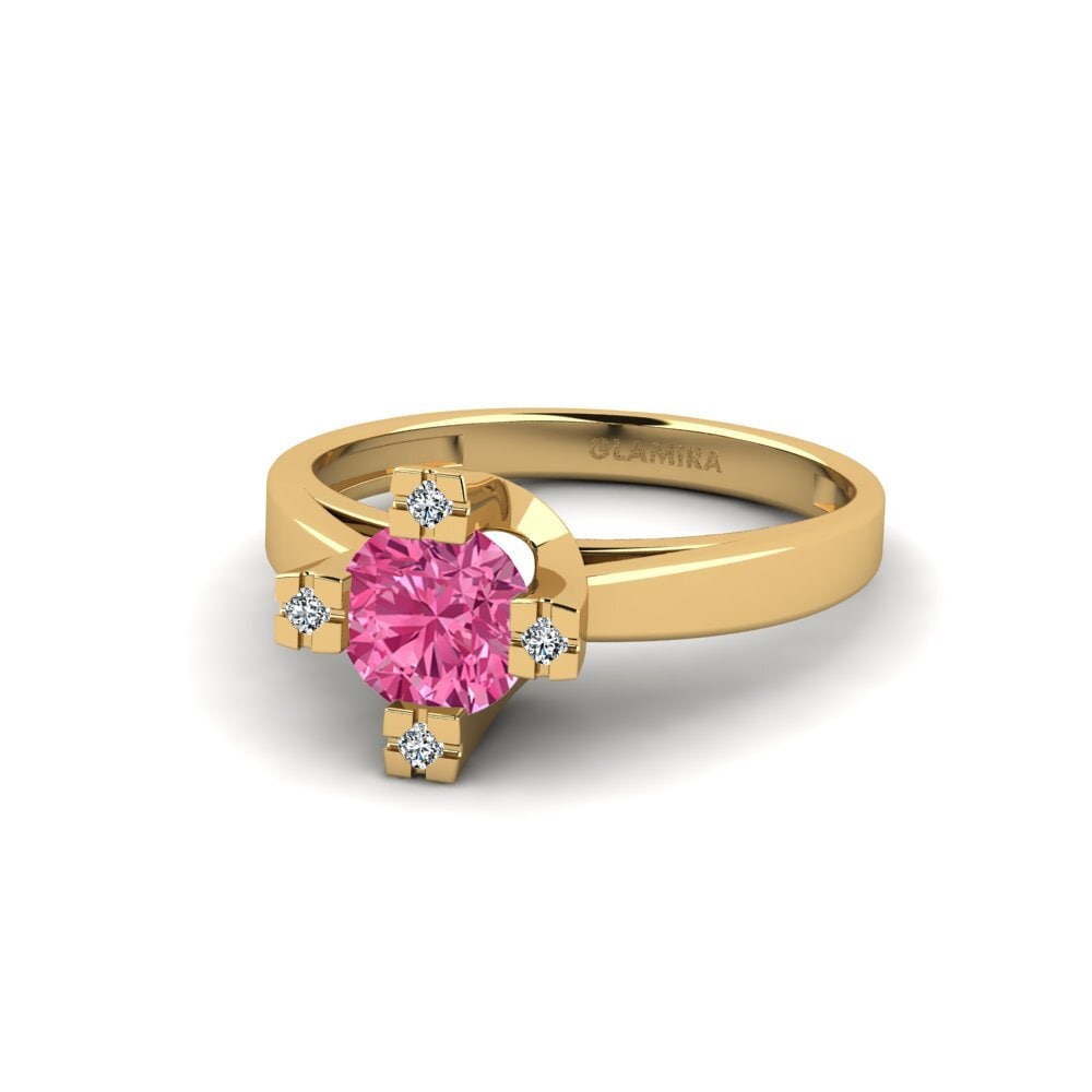 Pink Tourmaline Engagement Ring Yrmen