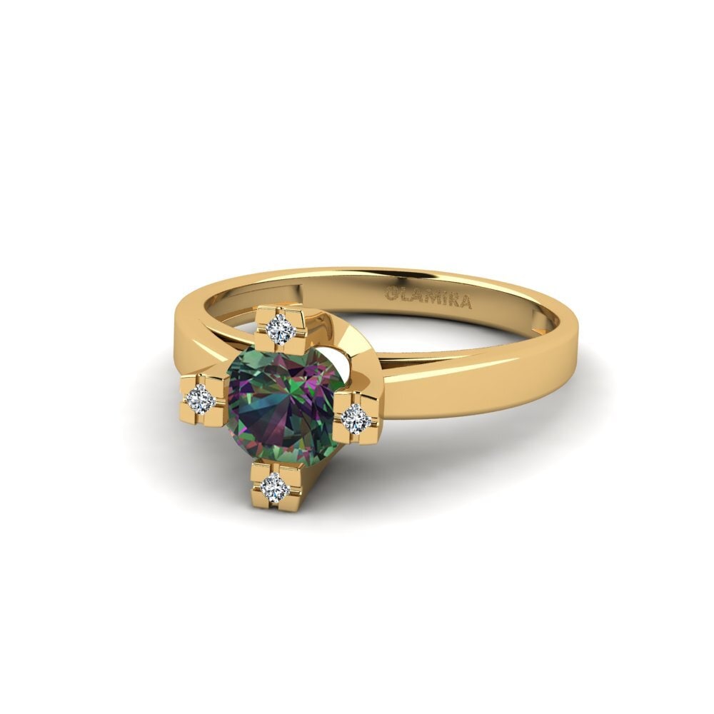 Mystic Topaz Engagement Ring Yrmen