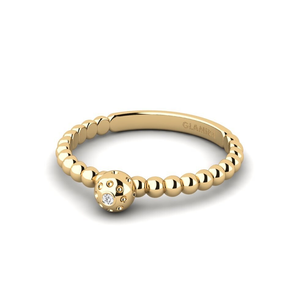 Zafiro blanco Anillo de compromiso Yungert