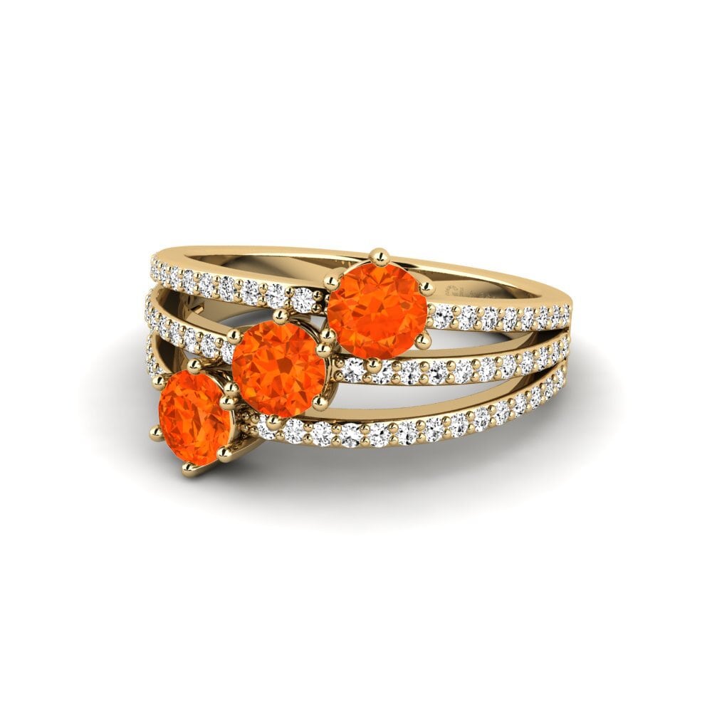 Fire-Opal Engagement Ring Mojec