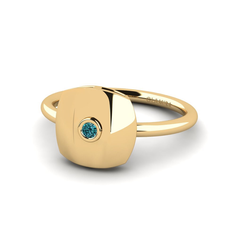 Diamante Azul Anillo de compromiso Paslot