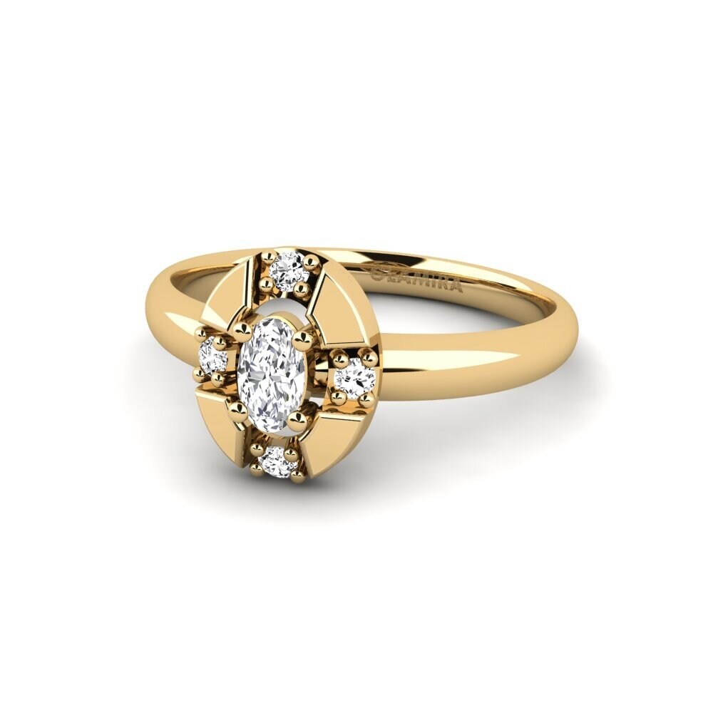 Moissanite Anel de Noivado Salende